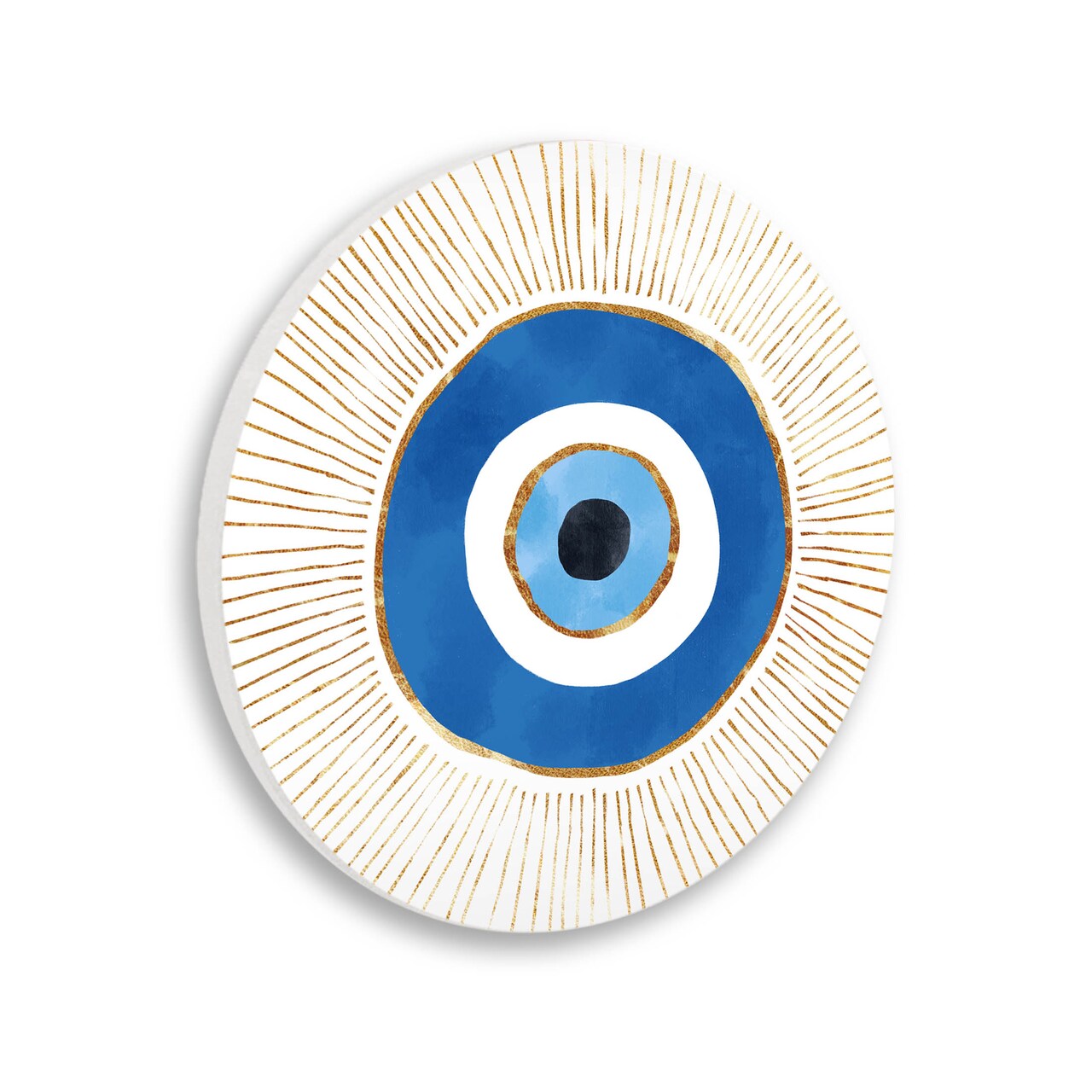 Stupell Industries Contemporary Evil Eye Nazar Shape Circular Wall Plaque
